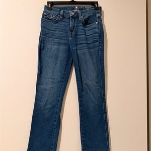 7 For All Mankind Dark Blue Jeans~ Kimmie Crop - Size 26